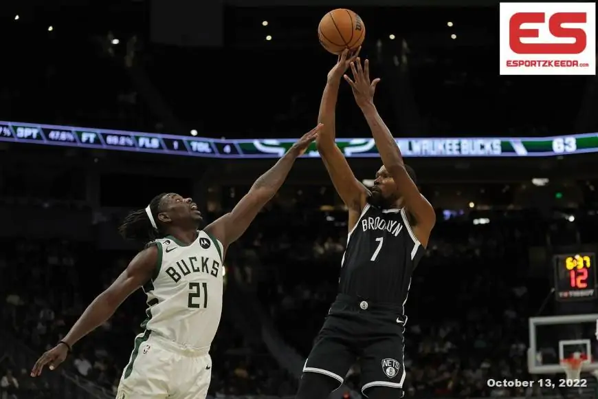 Irving, Durant lead Nets previous winless Bucks 107-97