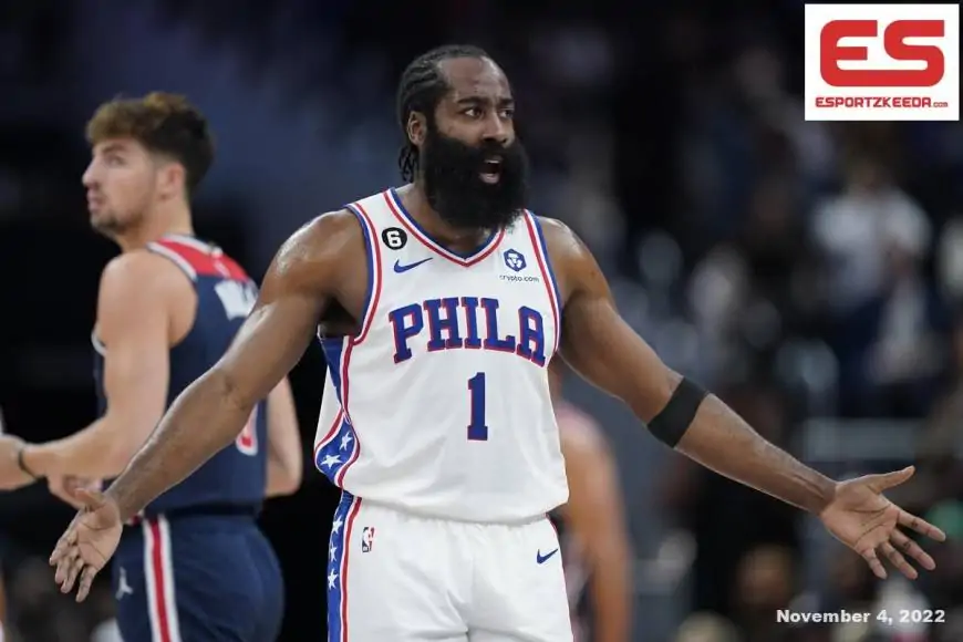 76ers star Harden out for a month with correct foot tendon strain