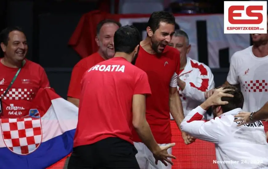 Croatia beats Spain 2-0 to advance to Davis Cup semifinals, will meet Australia