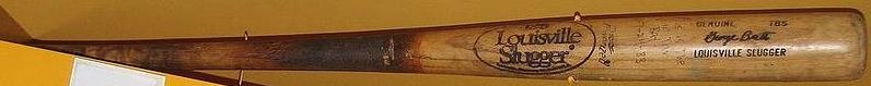 the bat that George Brett used in the Pine Tar Incident in 1983