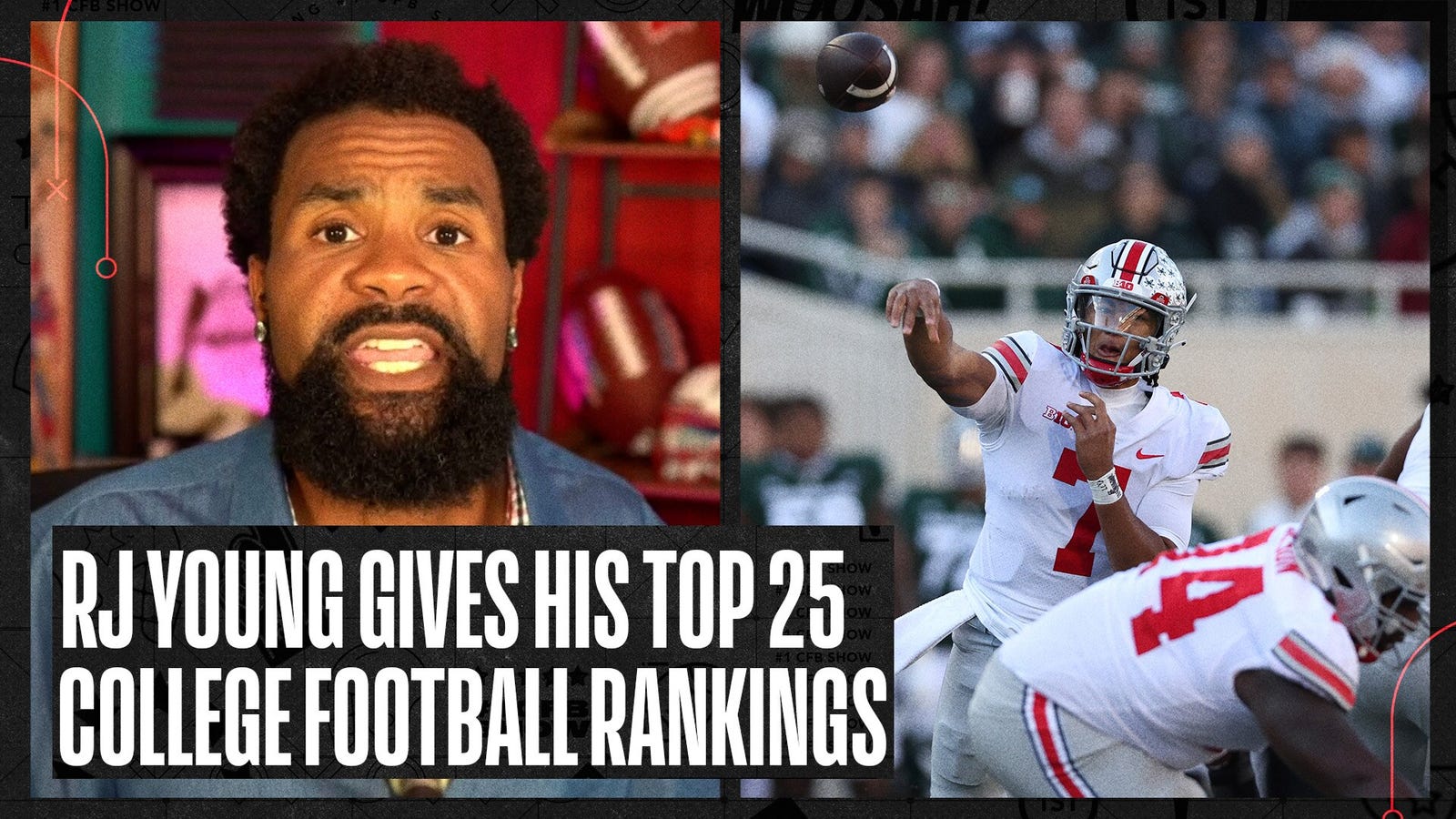 RJ's Week 7 Top 25: Ohio State stays number one, Texas moves back in | Number One College Football Show