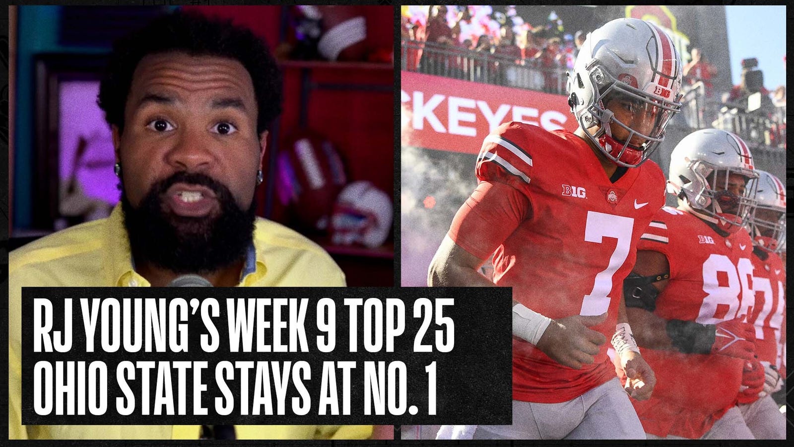 RJ Young's Week 9 Top 25: Ohio State stays at No. 1