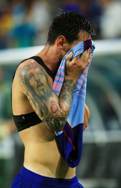 Lionel Messi Jesus Tattoo