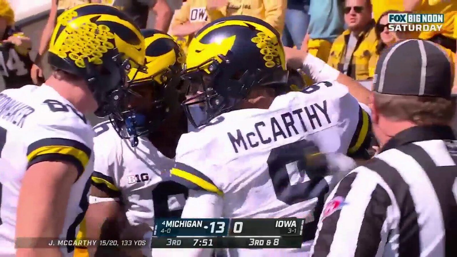 J.J. McCarthy finds Donovan Edwards in the back of the end zone