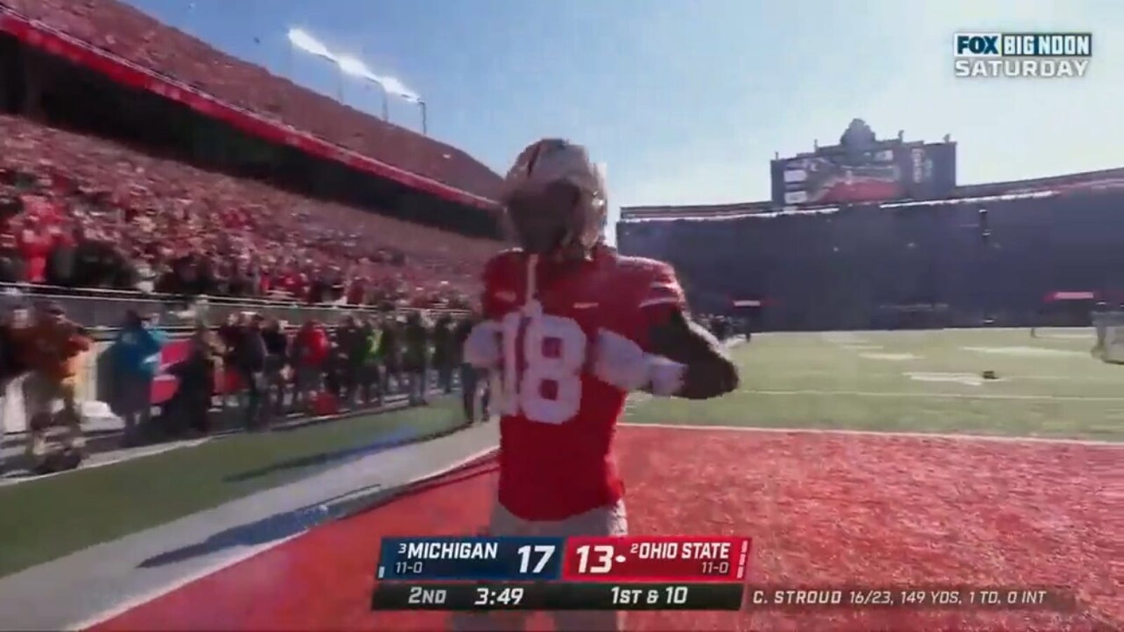 Ohio State's C.J. Stroud hits Marvin Harrison Jr. for the 42-yard touchdown